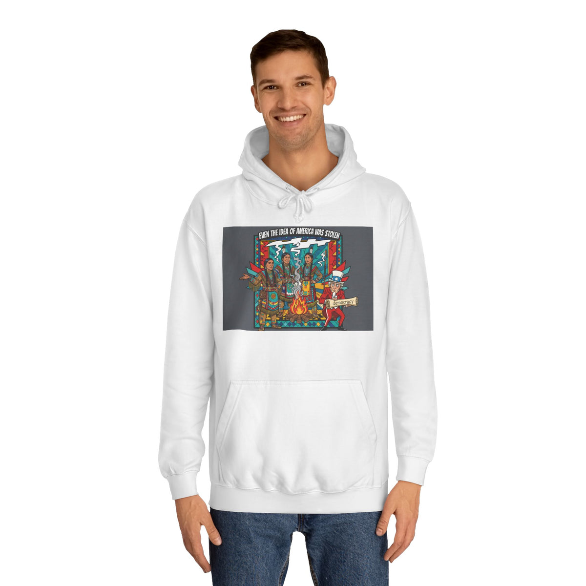 Merica Democracy Unisex College Hoodie