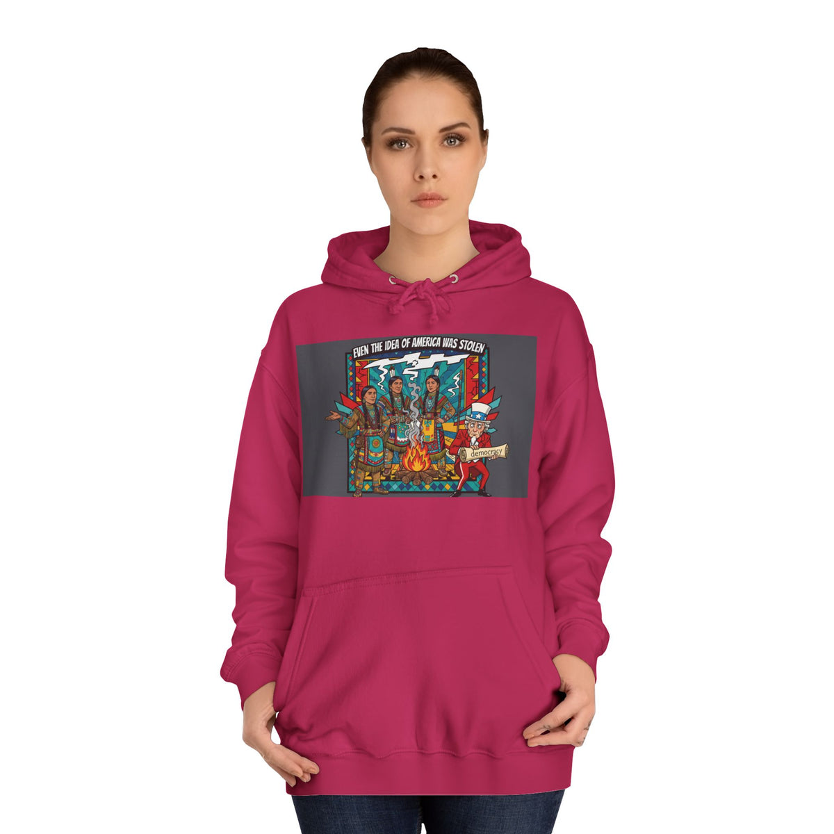 Merica Democracy Unisex College Hoodie