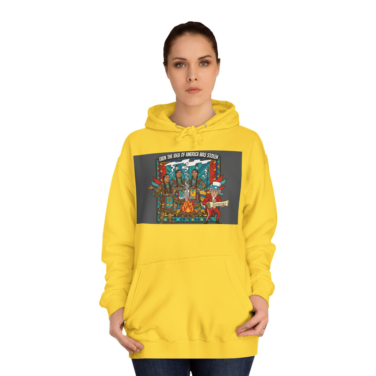 Merica Democracy Unisex College Hoodie