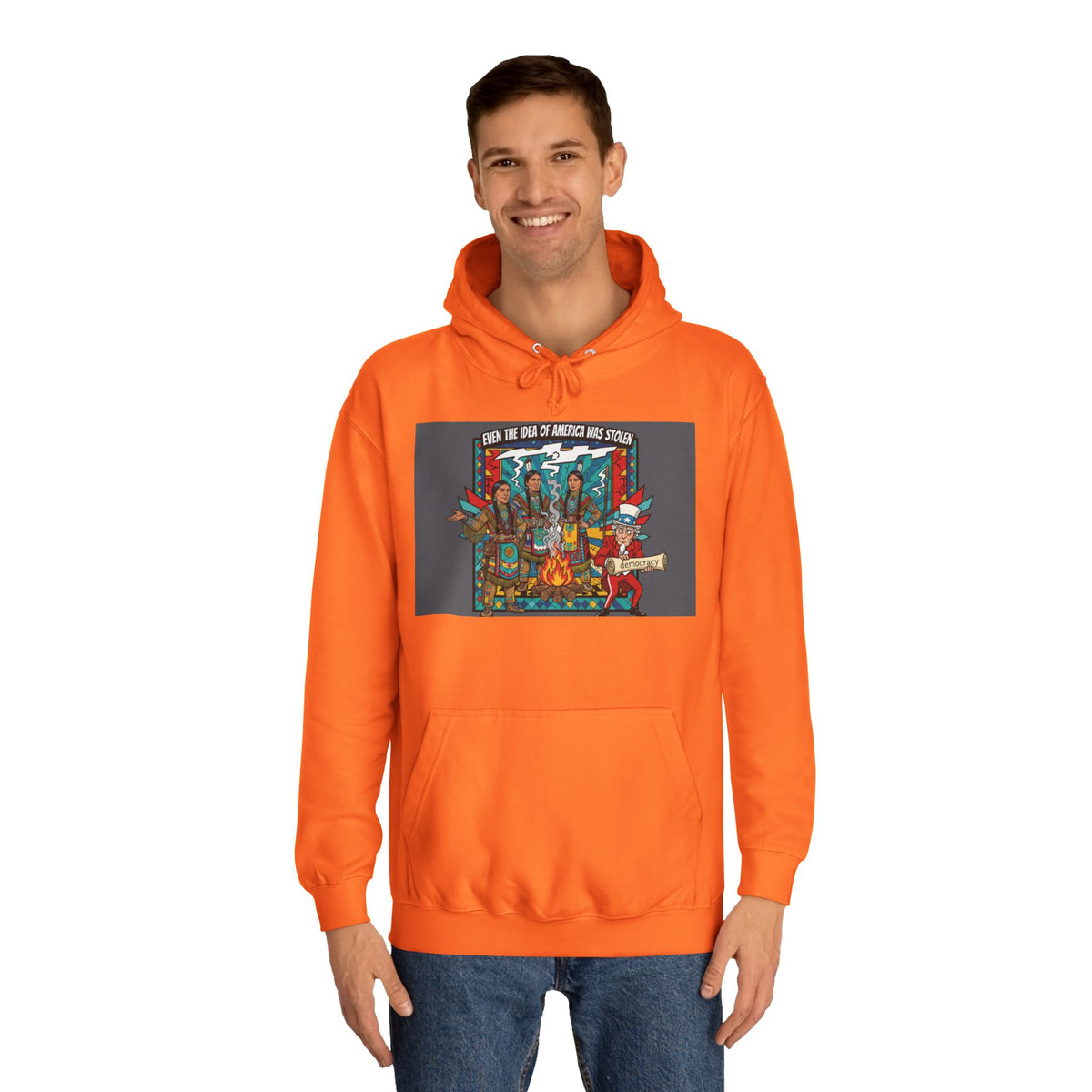 Merica Democracy Unisex College Hoodie