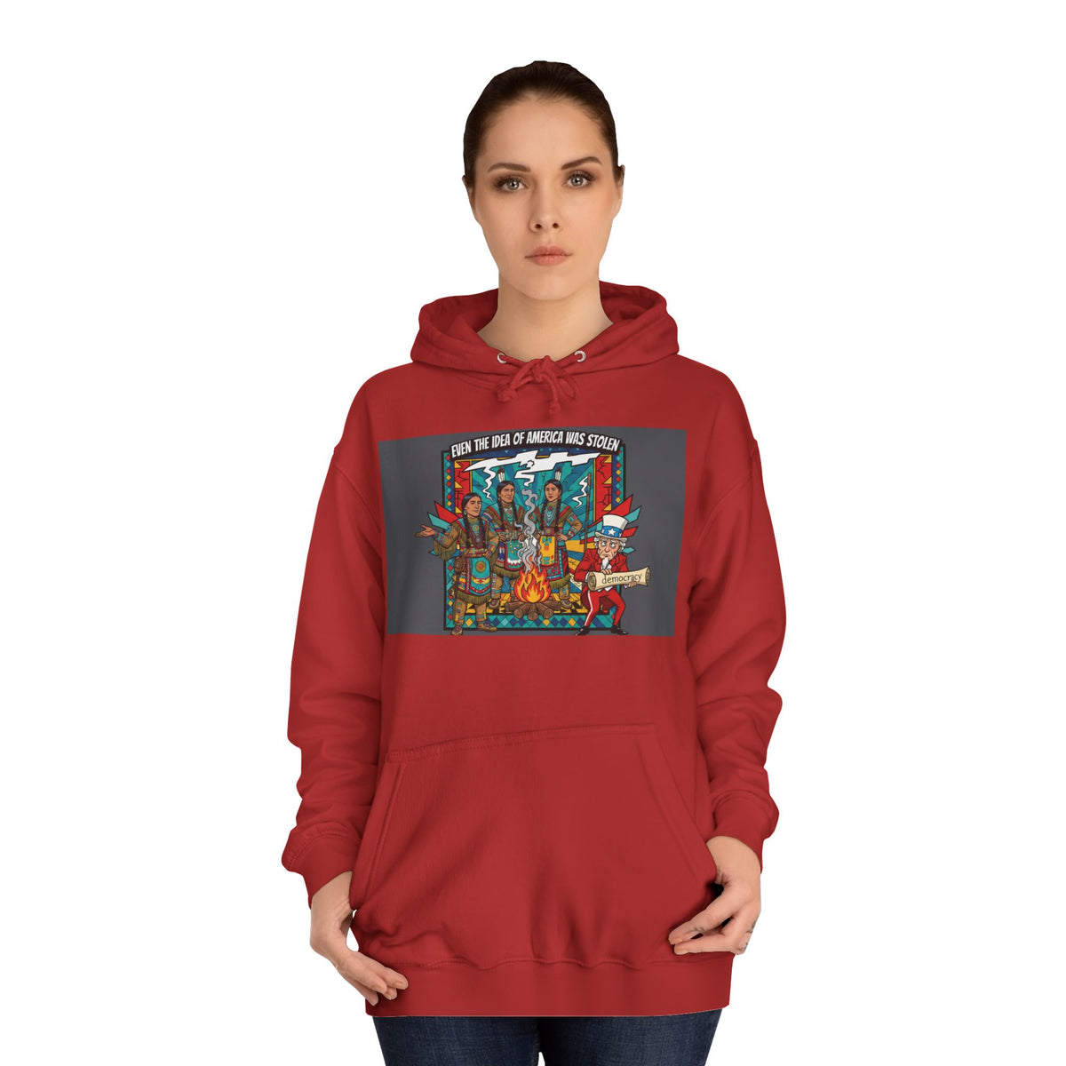 Merica Democracy Unisex College Hoodie