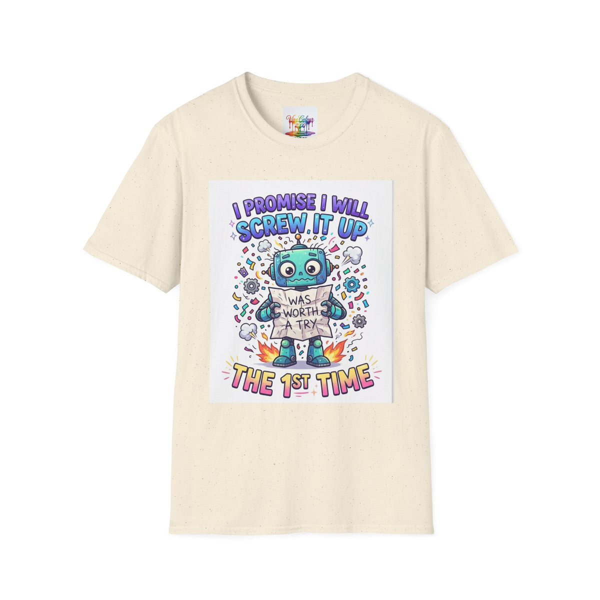 Screw up robot Unisex Softstyle T-Shirt