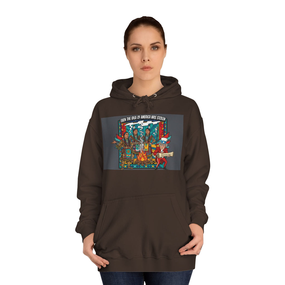Merica Democracy Unisex College Hoodie