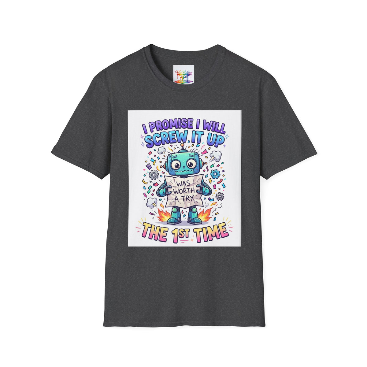 Screw up robot Unisex Softstyle T-Shirt