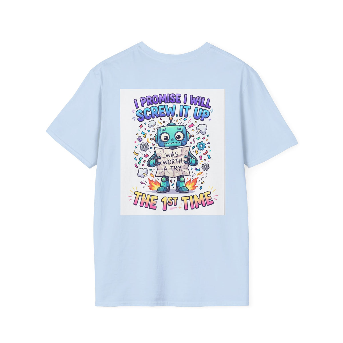 Screw up robot Unisex Softstyle T-Shirt