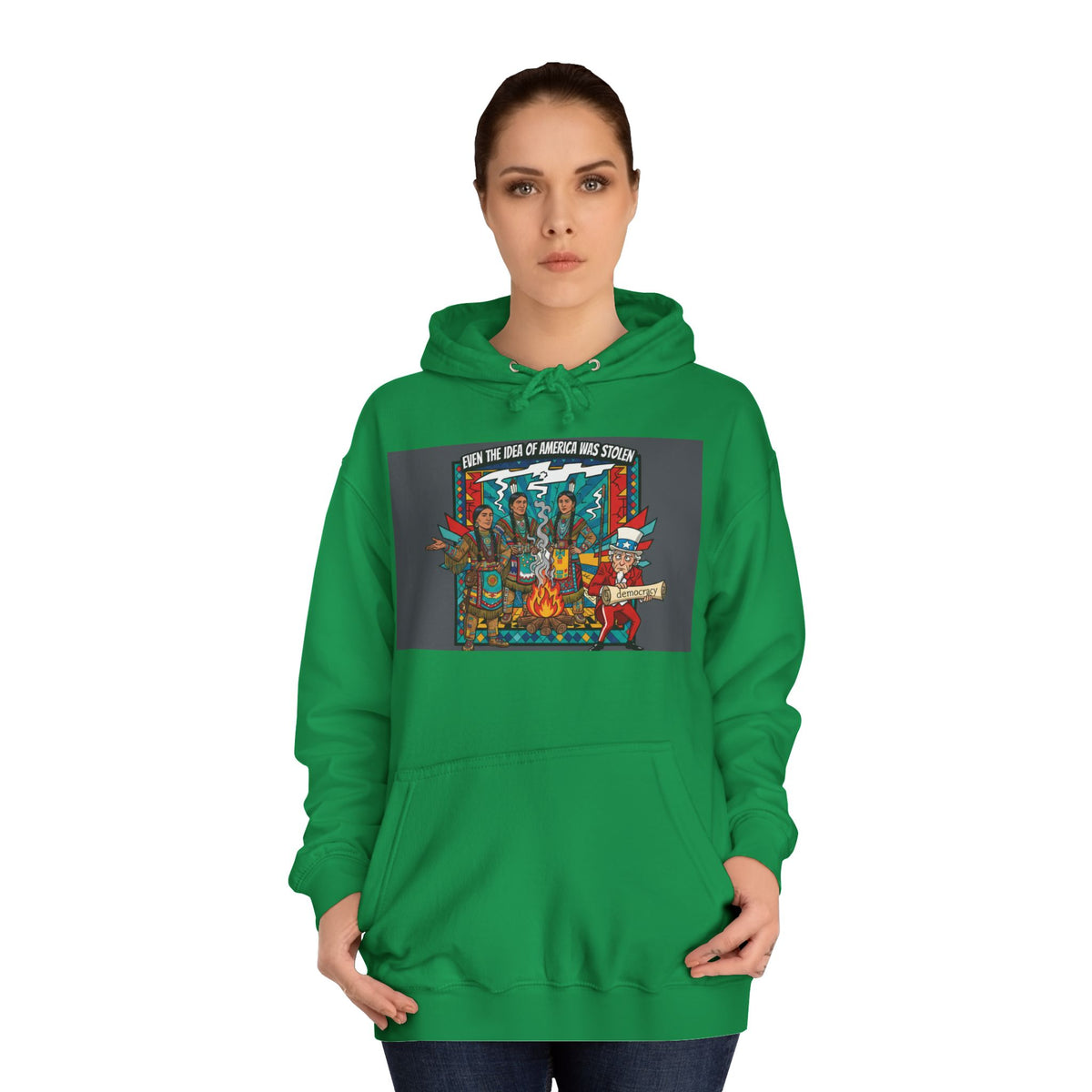 Merica Democracy Unisex College Hoodie