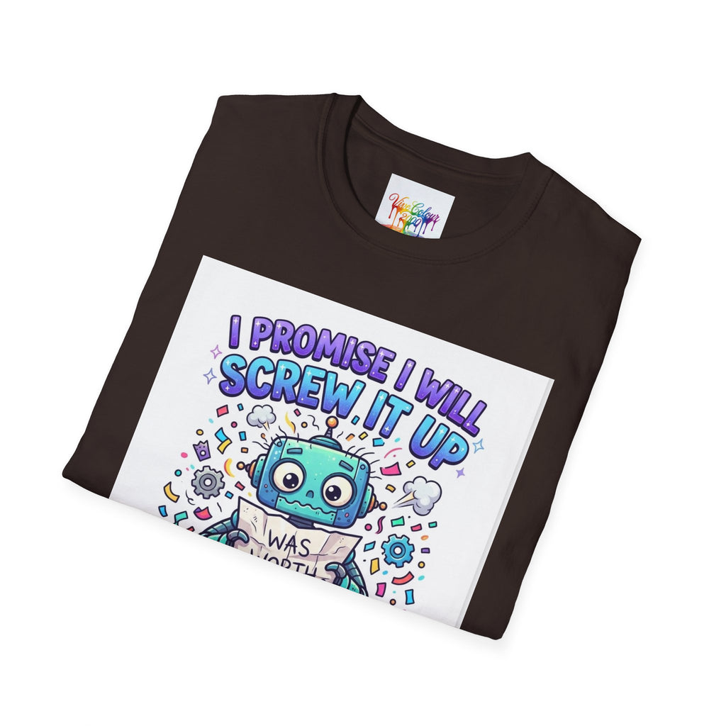 Screw up robot Unisex Softstyle T-Shirt