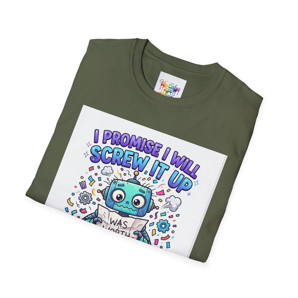 Screw up robot Unisex Softstyle T-Shirt