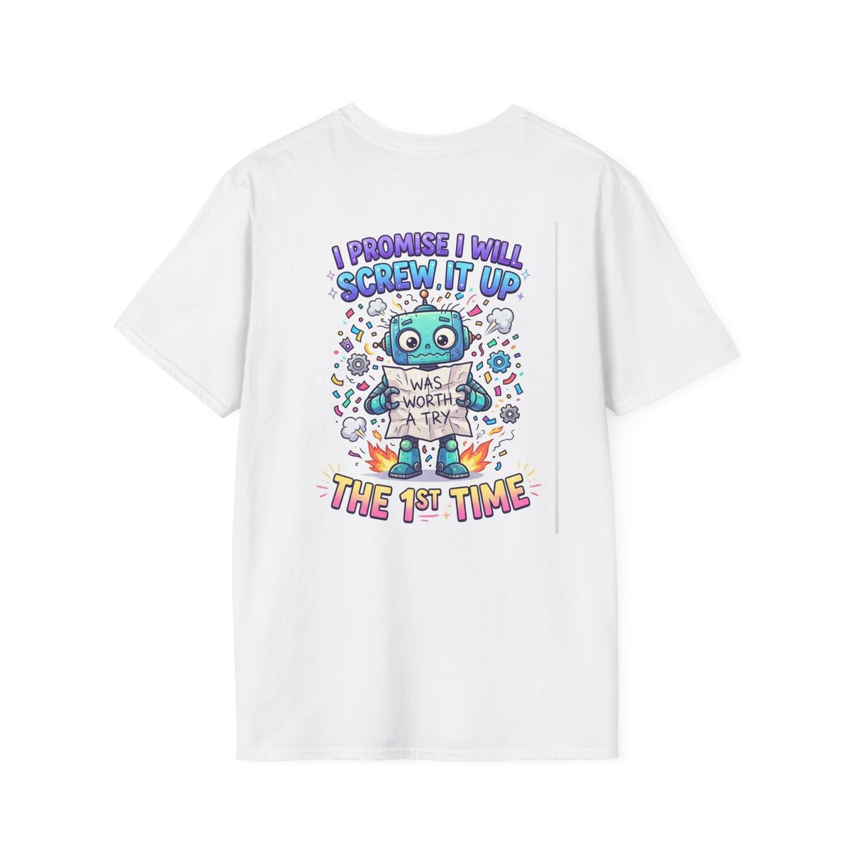 Screw up robot Unisex Softstyle T-Shirt