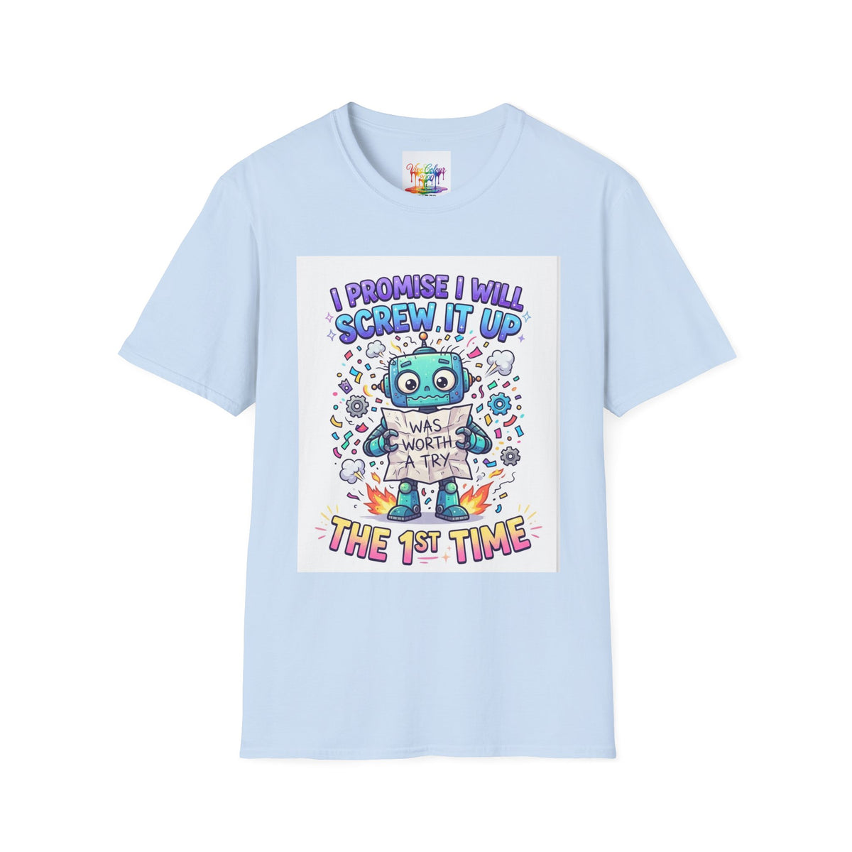 Screw up robot Unisex Softstyle T-Shirt