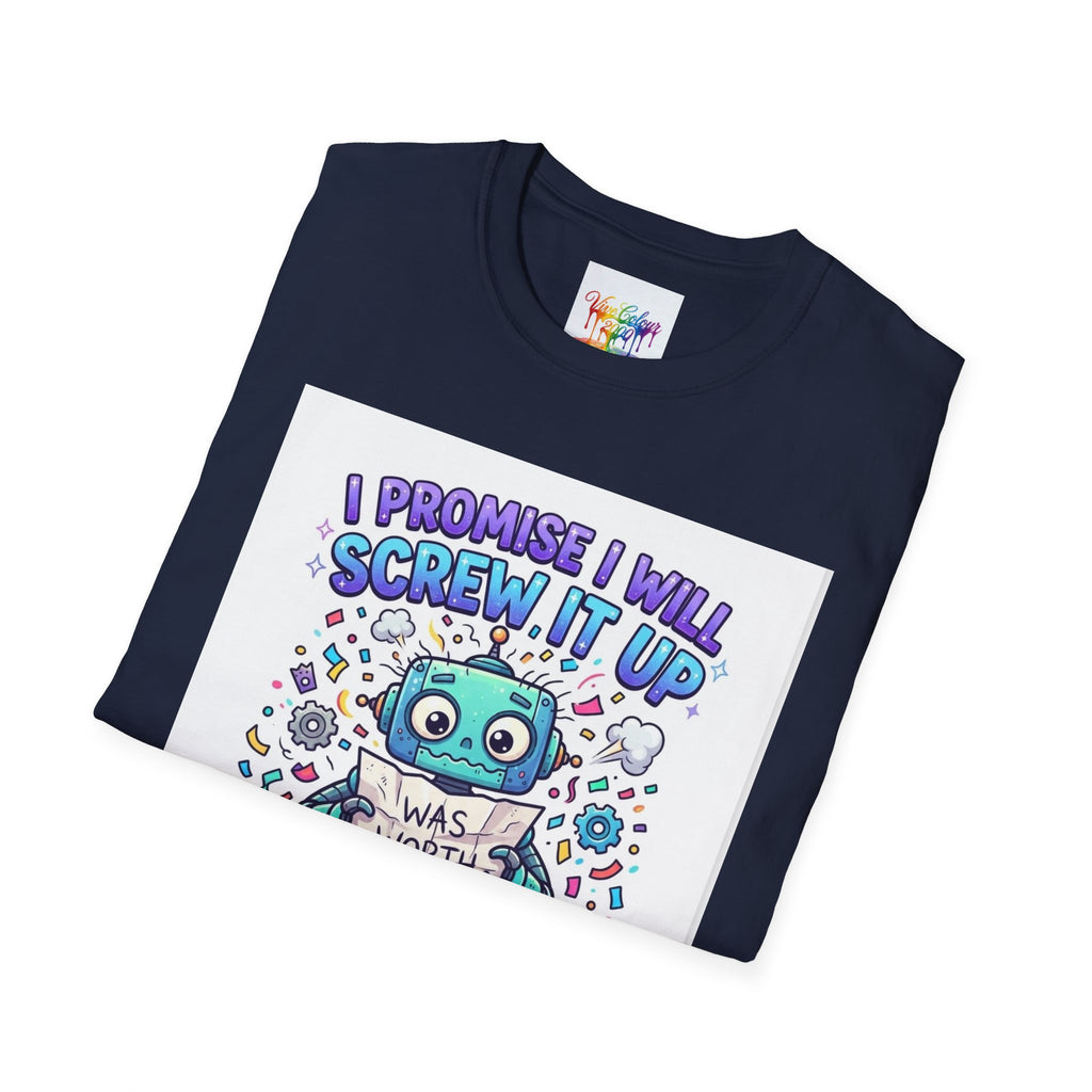 Screw up robot Unisex Softstyle T-Shirt
