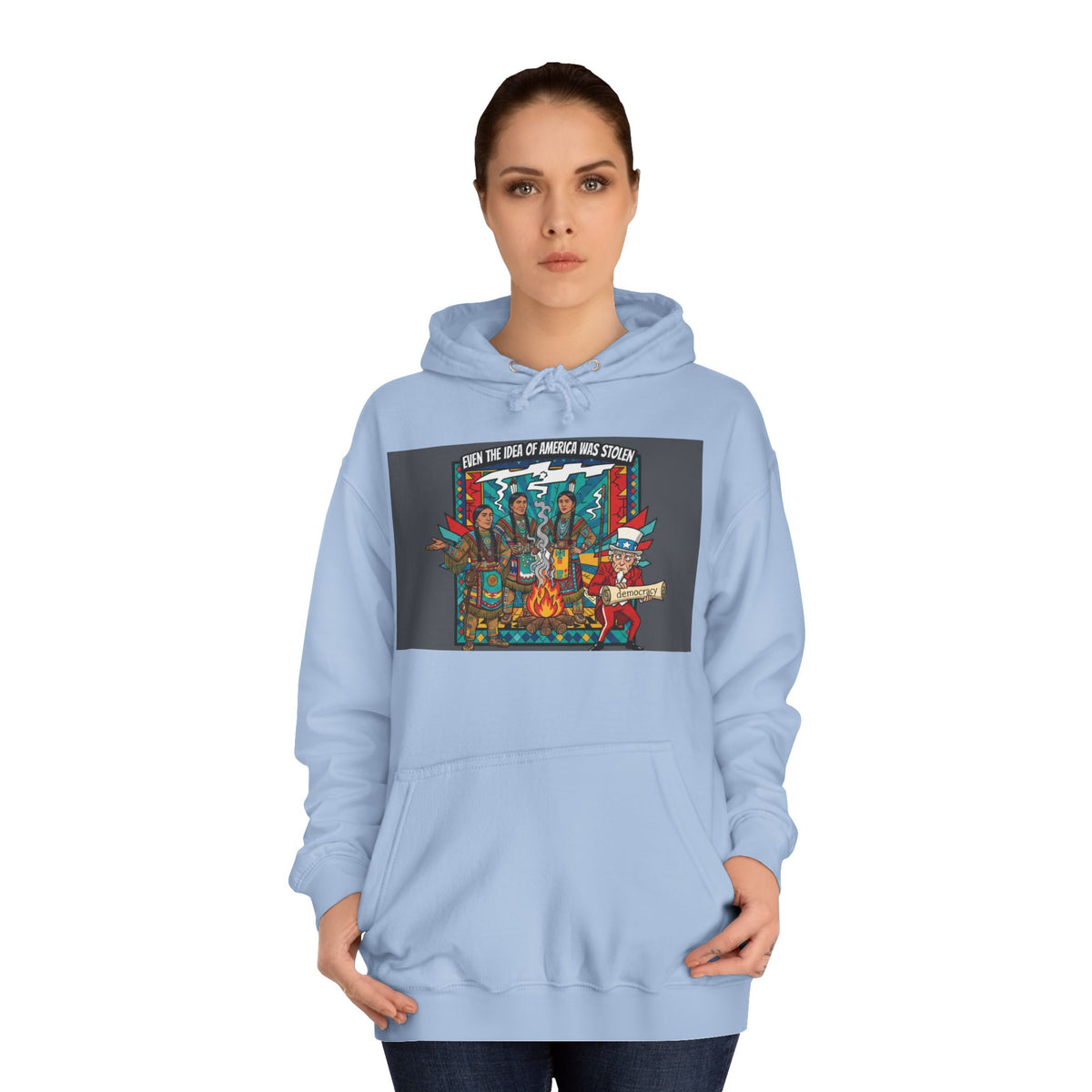Merica Democracy Unisex College Hoodie