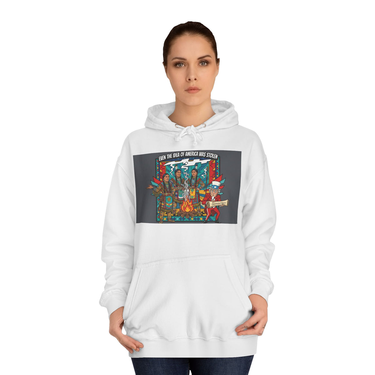 Merica Democracy Unisex College Hoodie