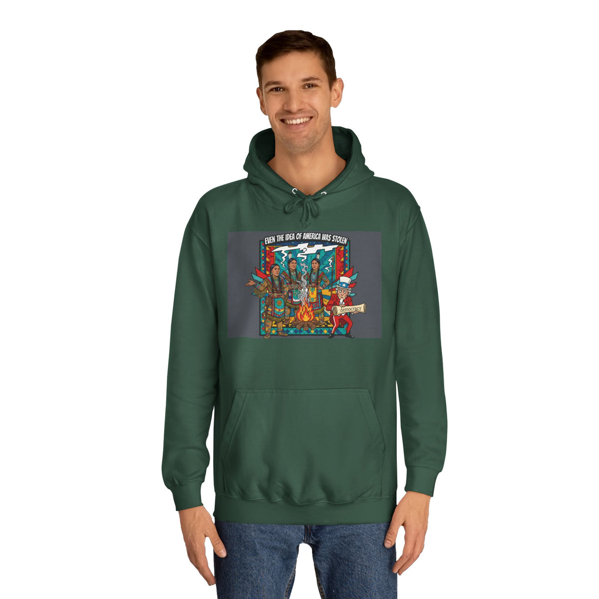Merica Democracy Unisex College Hoodie