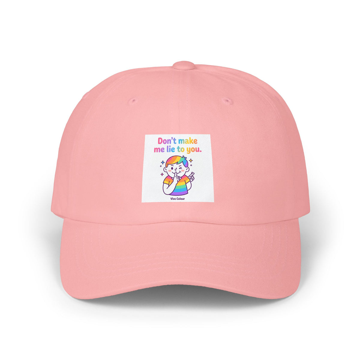 "Don't Make Me Lie to You" Rainbow Cartoon Kid Baseball Cap