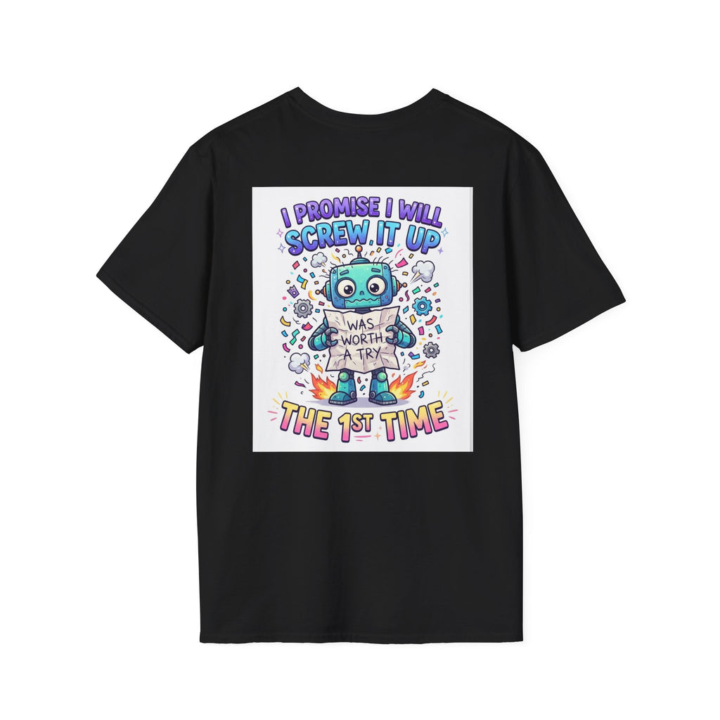 Screw up robot Unisex Softstyle T-Shirt