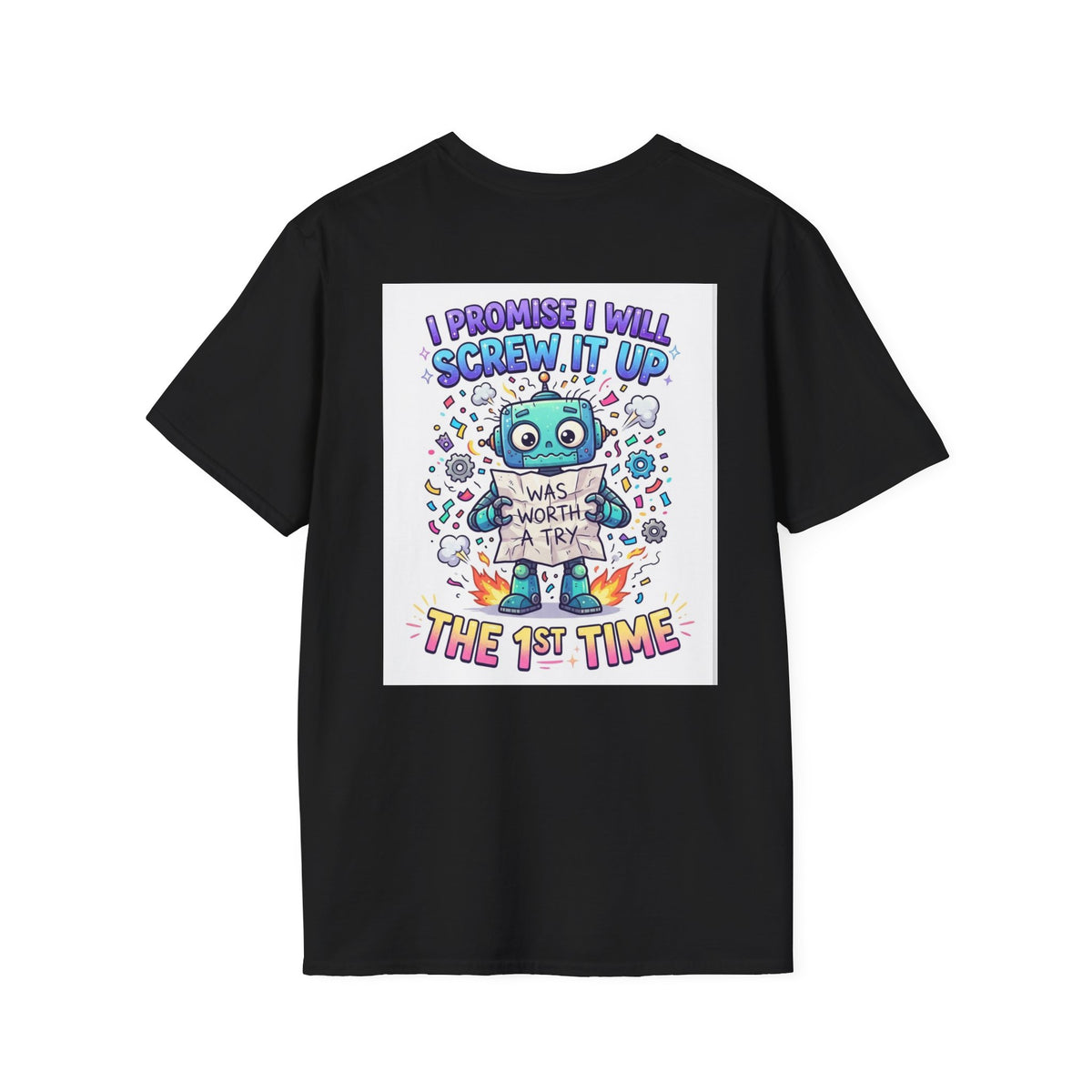 Screw up robot Unisex Softstyle T-Shirt