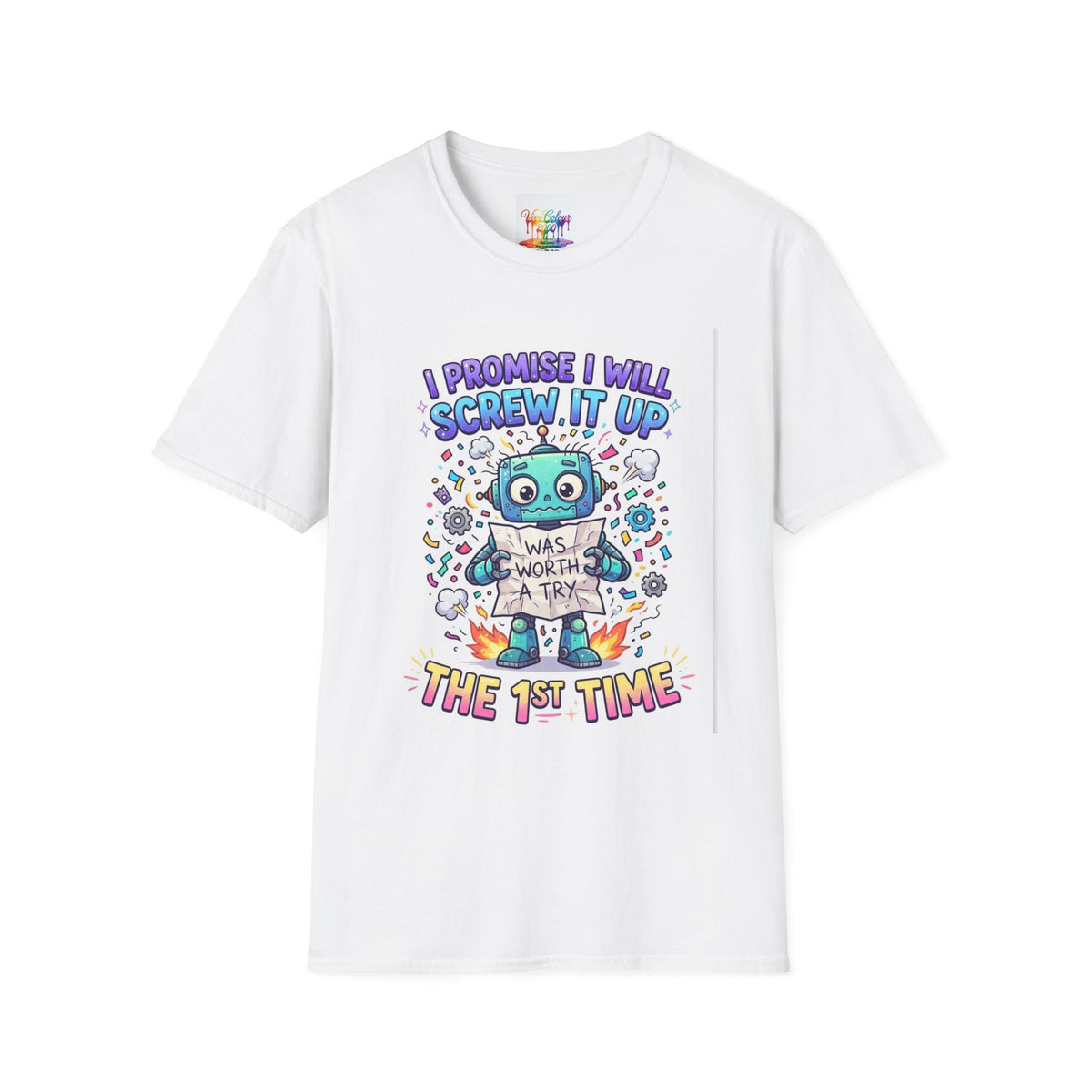 Screw up robot Unisex Softstyle T-Shirt