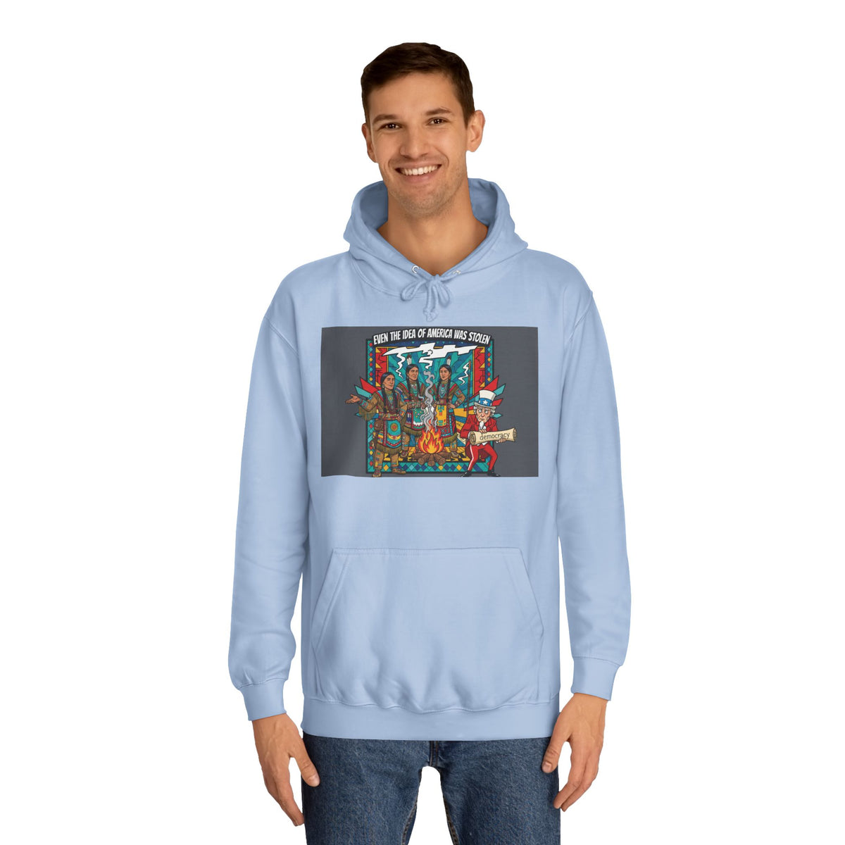 Merica Democracy Unisex College Hoodie