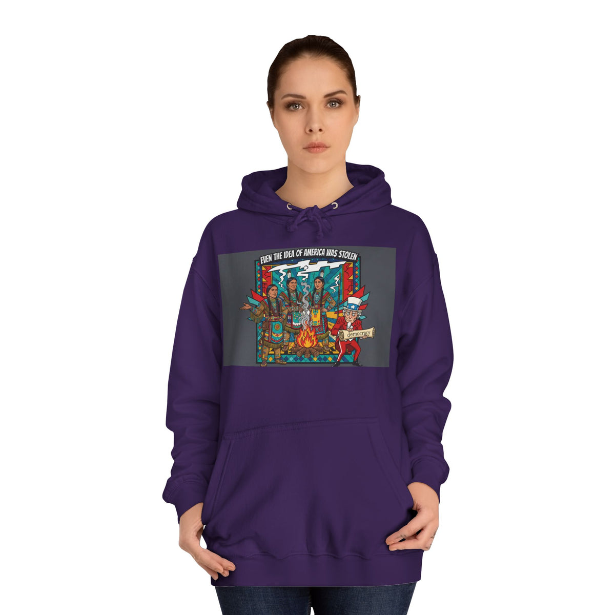 Merica Democracy Unisex College Hoodie