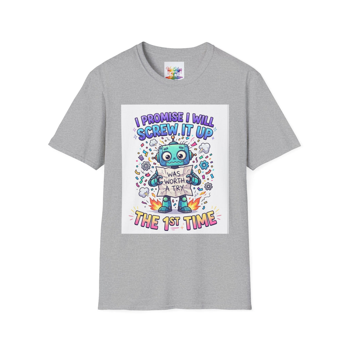Screw up robot Unisex Softstyle T-Shirt