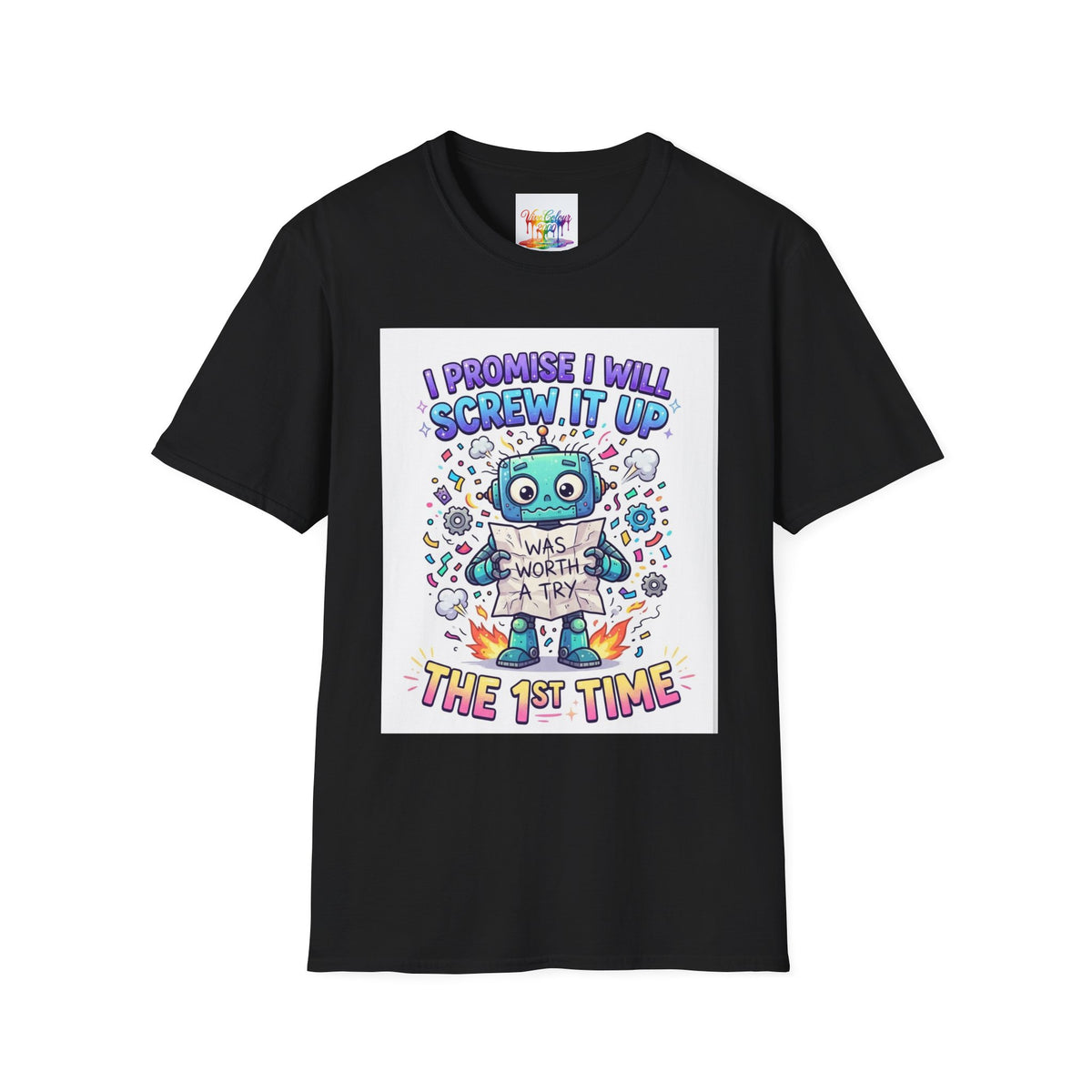 Screw up robot Unisex Softstyle T-Shirt