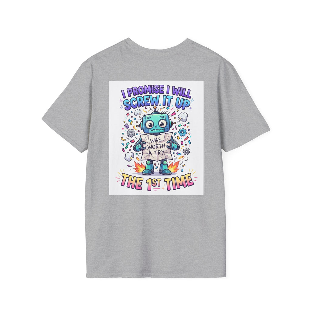 Screw up robot Unisex Softstyle T-Shirt