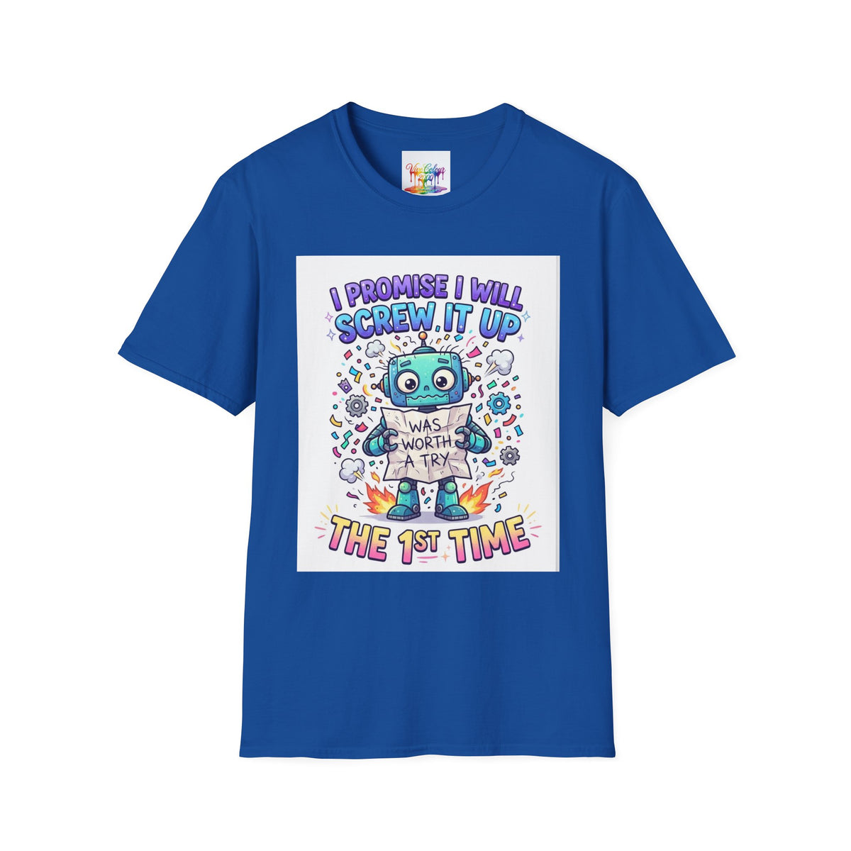 Screw up robot Unisex Softstyle T-Shirt