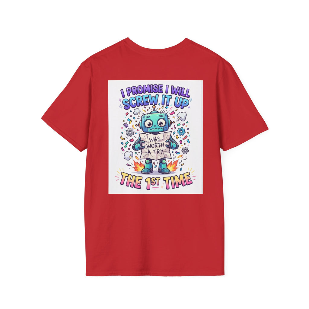 Screw up robot Unisex Softstyle T-Shirt