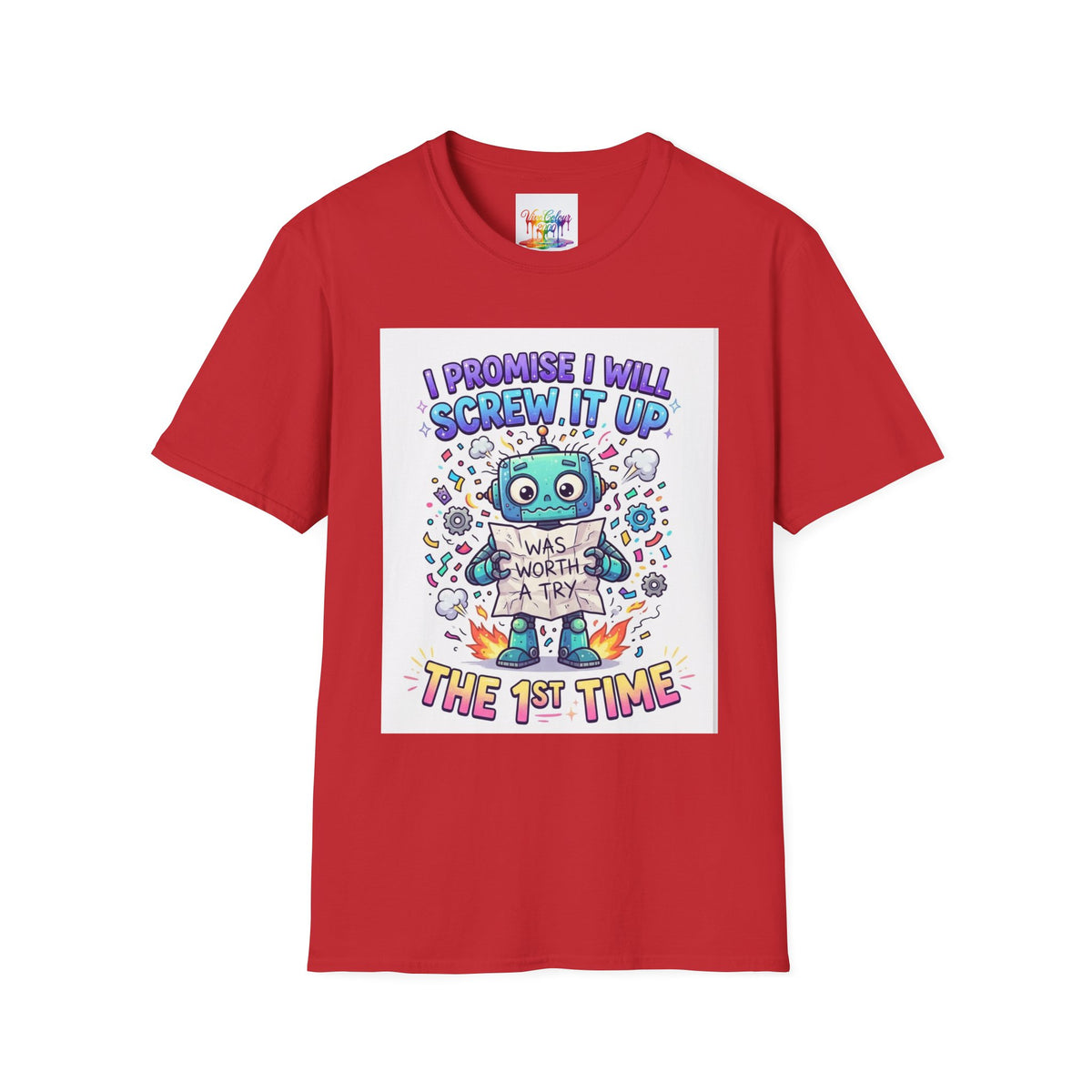 Screw up robot Unisex Softstyle T-Shirt