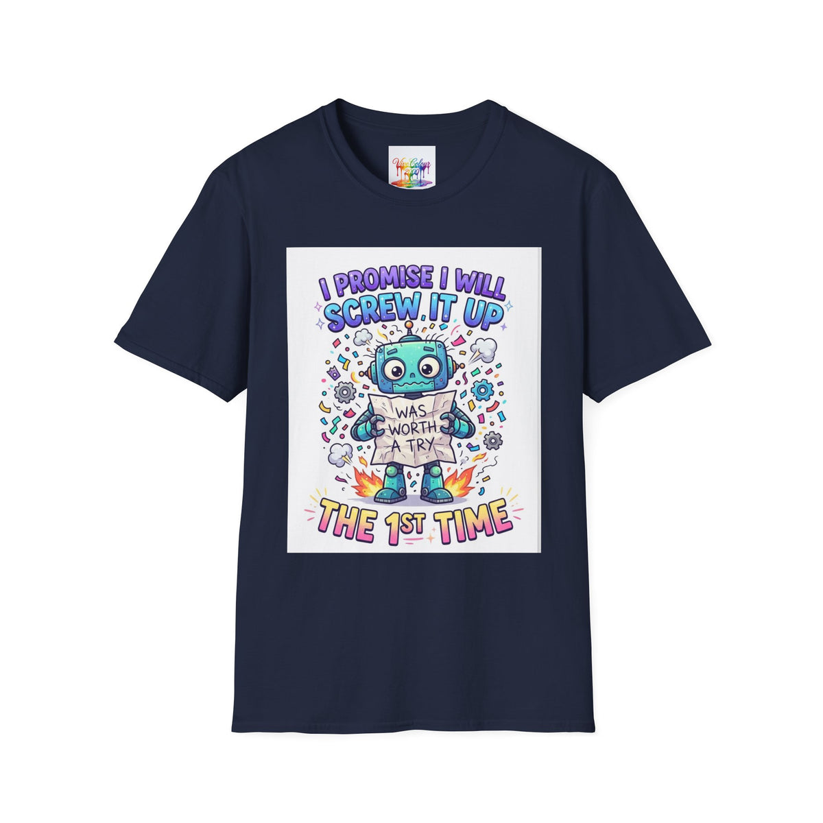 Screw up robot Unisex Softstyle T-Shirt