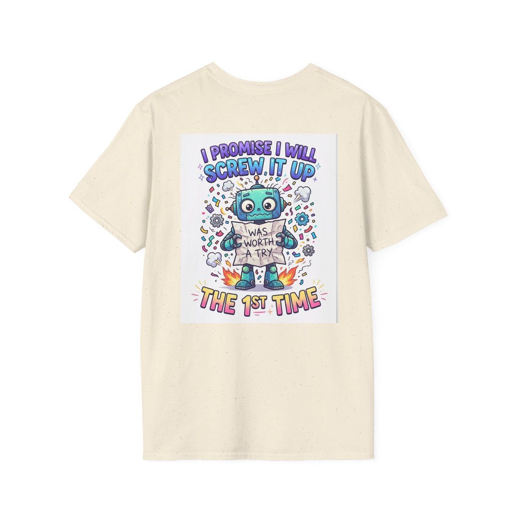 Screw up robot Unisex Softstyle T-Shirt