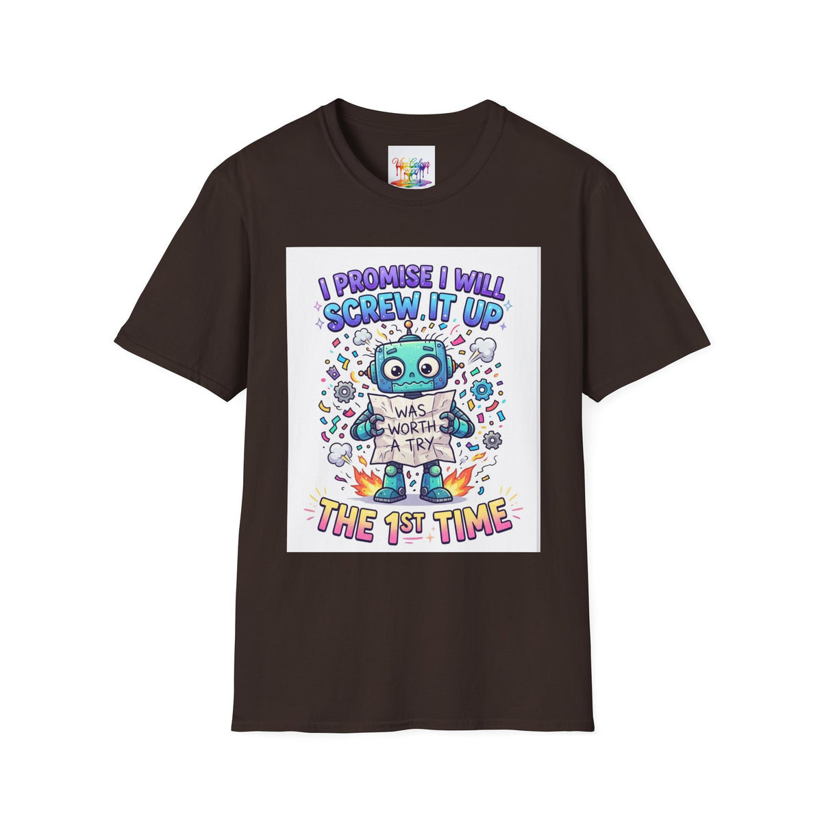 Screw up robot Unisex Softstyle T-Shirt