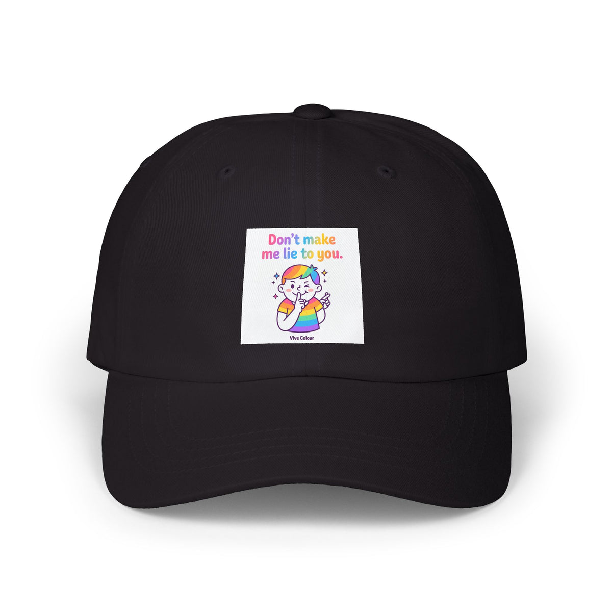 "Don't Make Me Lie to You" Rainbow Cartoon Kid Baseball Cap