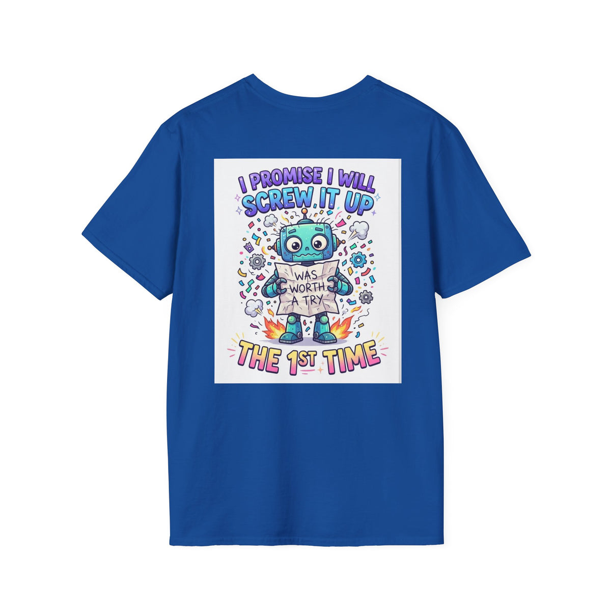 Screw up robot Unisex Softstyle T-Shirt