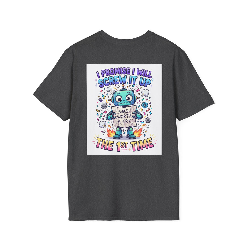 Screw up robot Unisex Softstyle T-Shirt