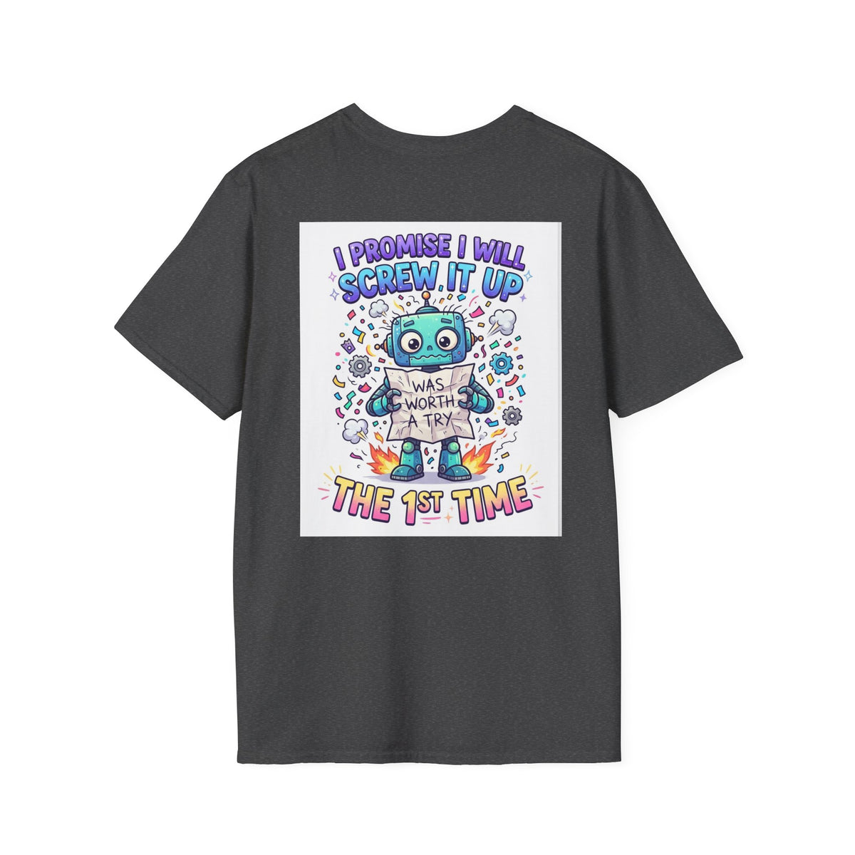 Screw up robot Unisex Softstyle T-Shirt