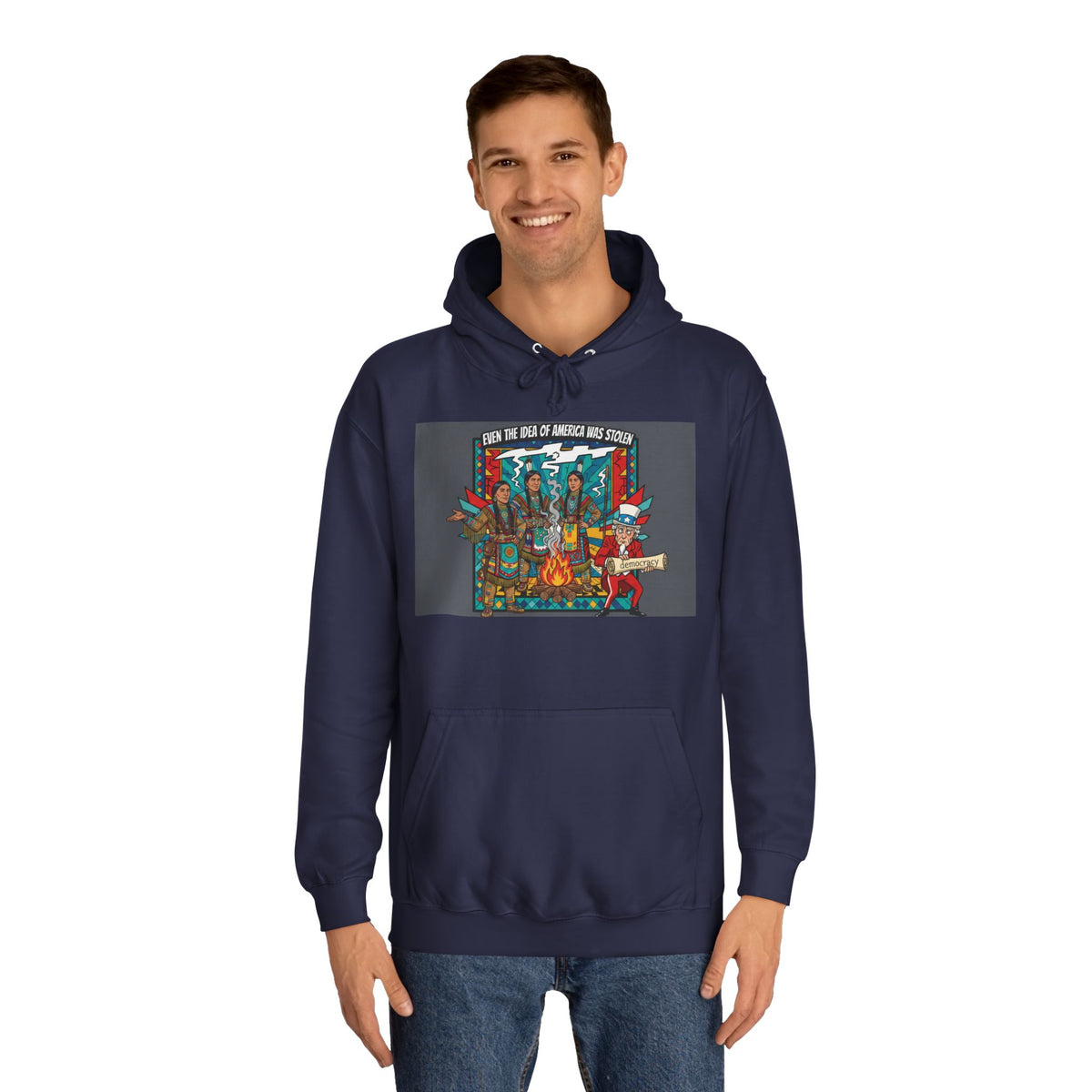 Merica Democracy Unisex College Hoodie