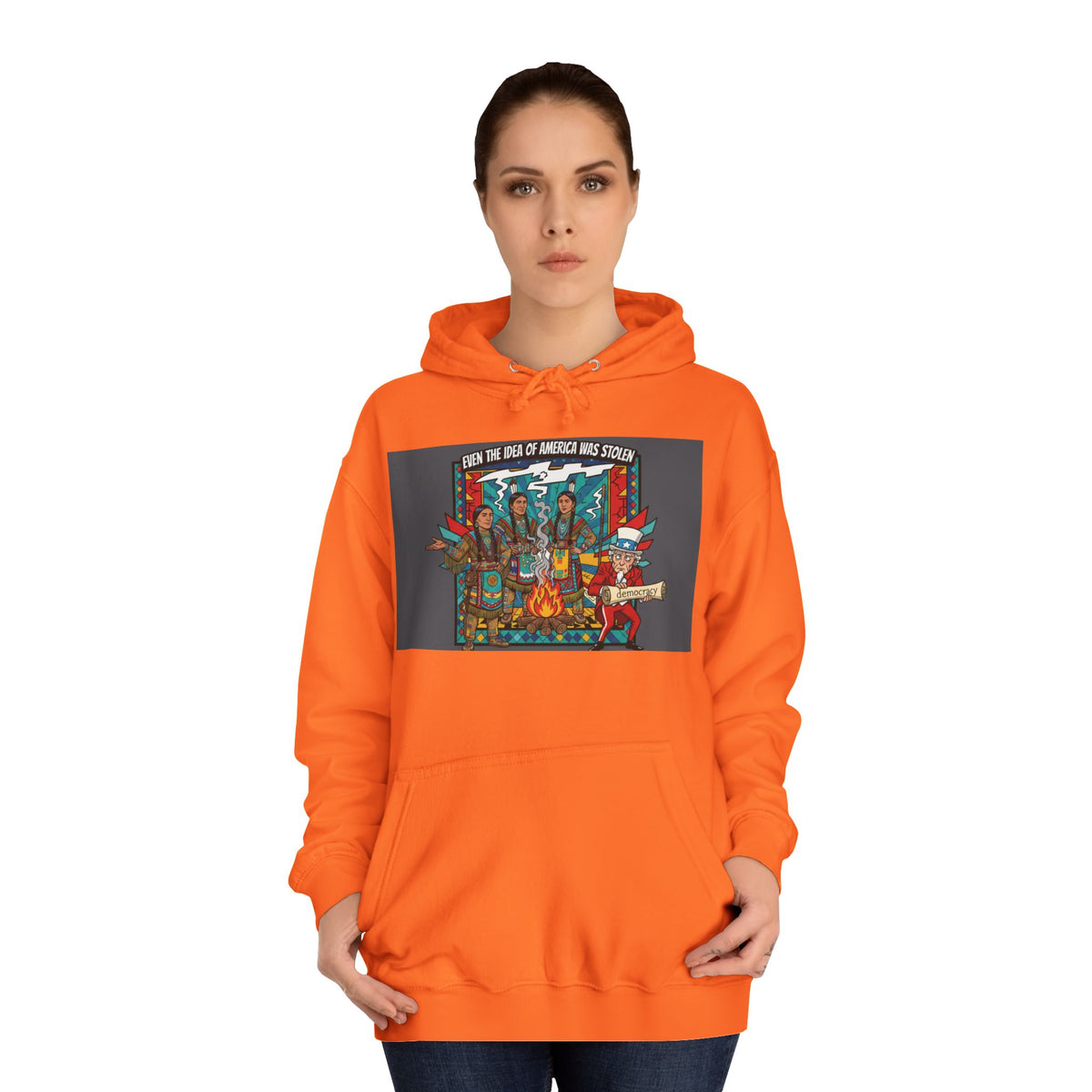 Merica Democracy Unisex College Hoodie