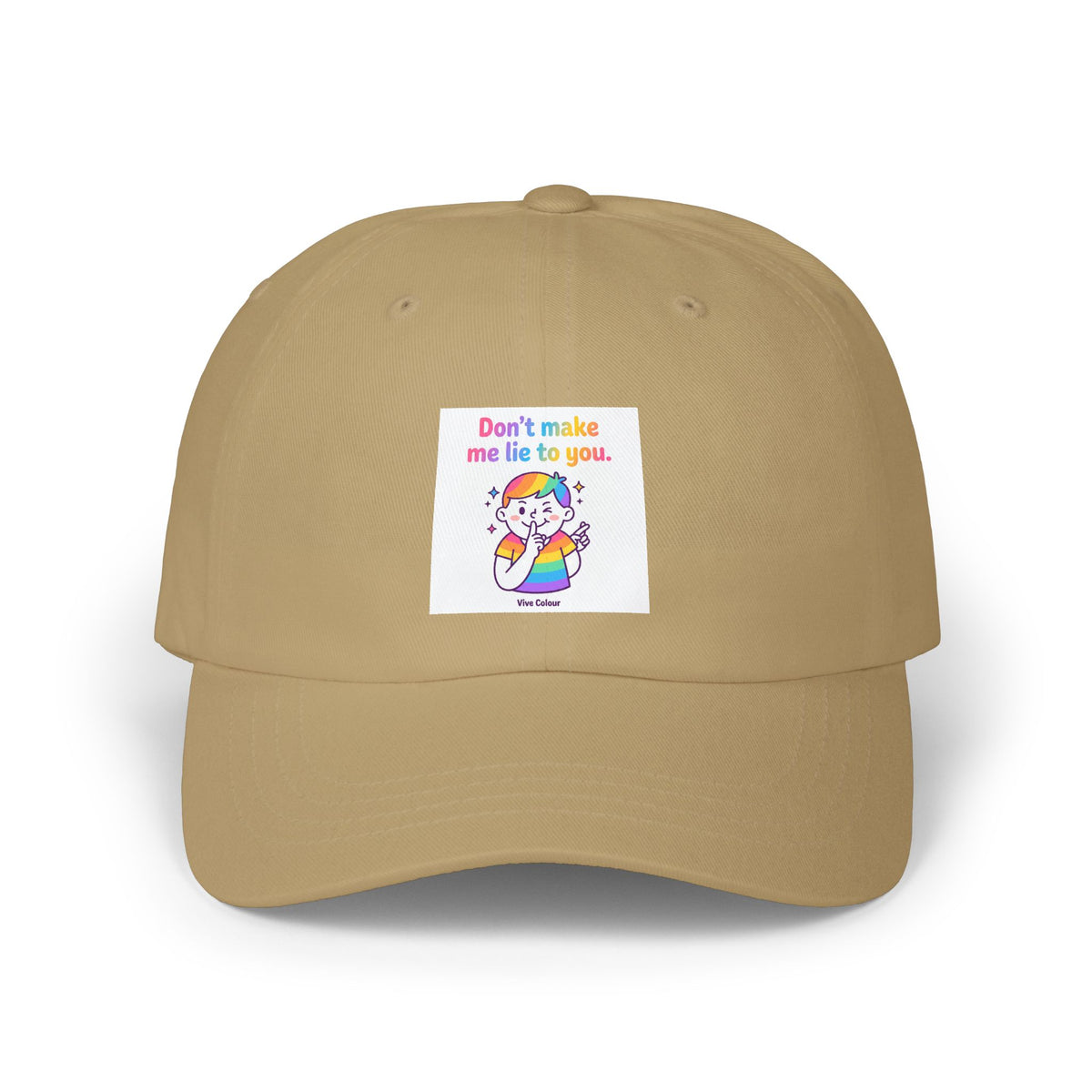 "Don't Make Me Lie to You" Rainbow Cartoon Kid Baseball Cap