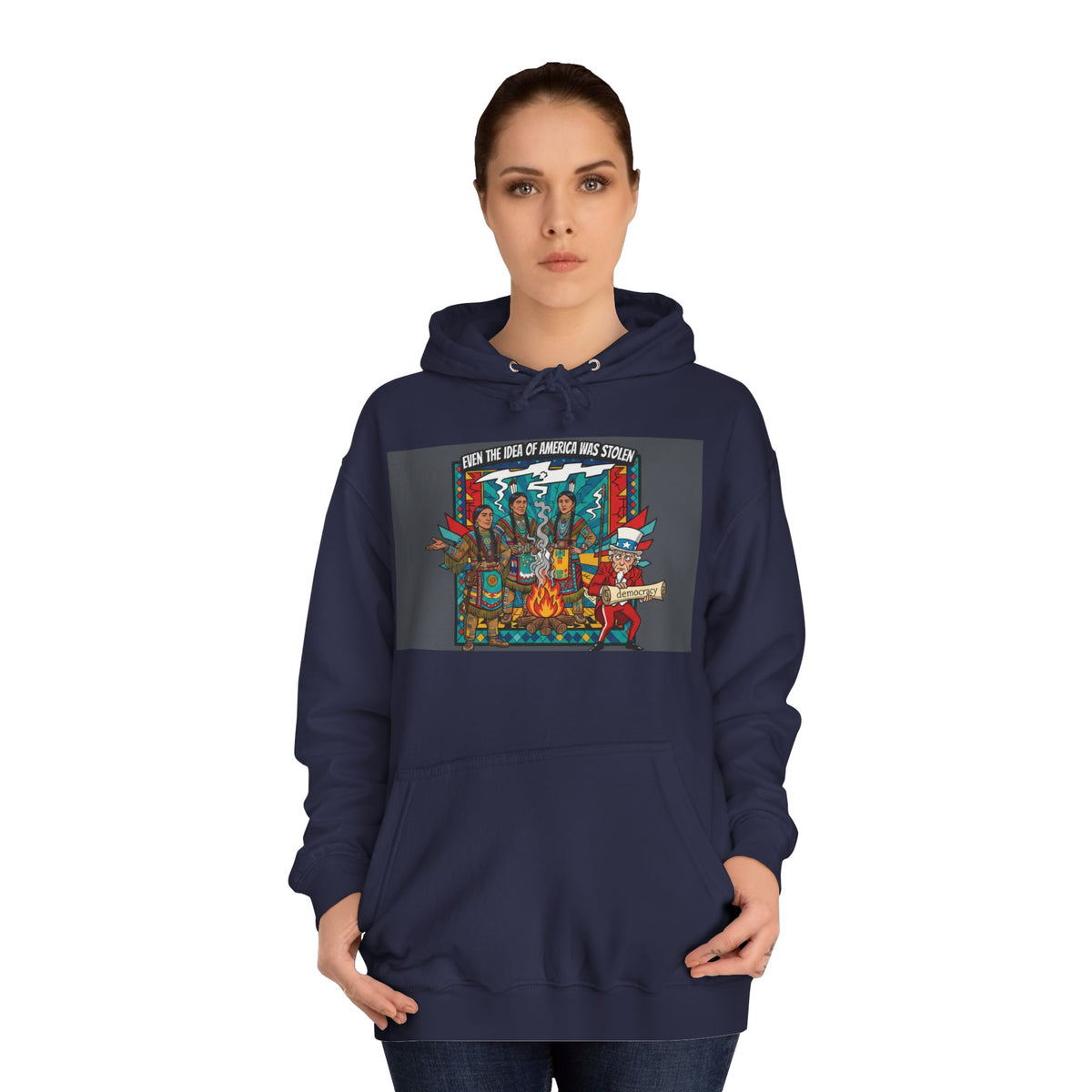 Merica Democracy Unisex College Hoodie