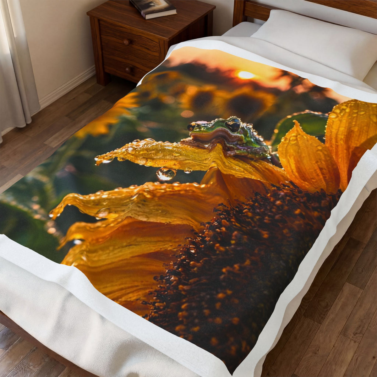 Sunflower Petal Close-Up Nature Tee — Botanical Art Print