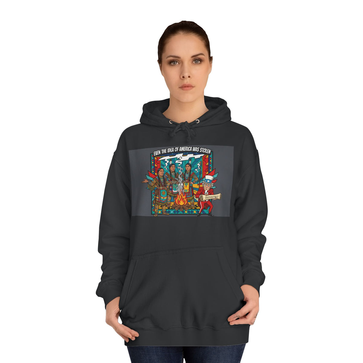 Merica Democracy Unisex College Hoodie